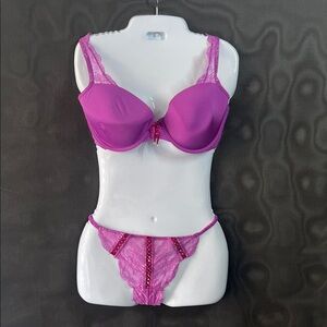 Victoria's Secret Pink Lace Bra Set